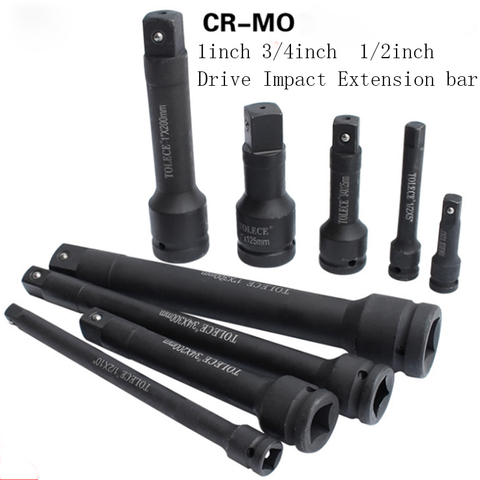 1PCS 1/2inch 3/4inch 1inch Drive Impact Extension Bar CR-MO 3/ 5/ 8/ 10/12inch Length Air Impact Extension Bar for Air Wrench ► Photo 1/6