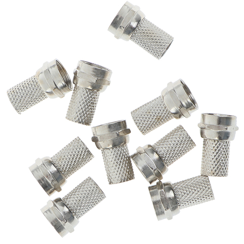 10PCS 75-5 F Plug Connector Screw On Type For RG6 Satellite TV Antenna Coax Cable Twist-on  F Plug Connector ► Photo 1/6