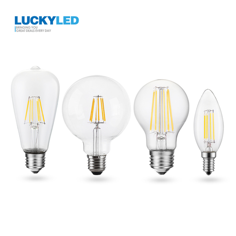 Dimmable LED Light Bulbs E12 E27 E14 2W To 8W Edison Retro Vintage Filament Lamp