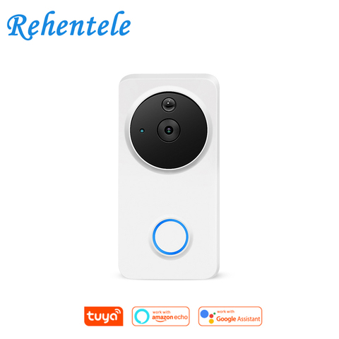 1080P Alexa Google Home IP54 Waterproof Outdoor Wireless Wi-Fi Wire-Free Smart Video Doorbell Intercom Camera WiFi Tuya ► Photo 1/6