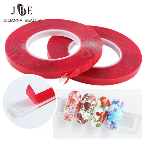 Length 3M/10M Strong Transparent Acrylic Foam Adhesive Tape Double Sided Silicone Nail Sticker Tape Glue No Traces Nail Tool ► Photo 1/6