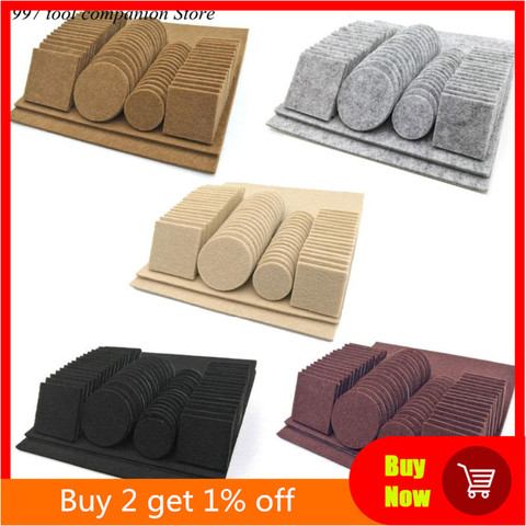 80/130pcs Furniture Chair Table Leg Self Adhesive Felt Wood Floor Protector Pads ► Photo 1/6