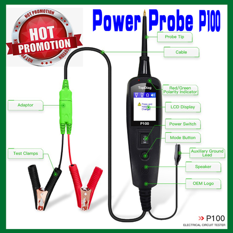 Newest 2022 Original JDIAG P100 New Generation Power Probe Function Circuit Tester Electrical System Diagnostics Tool Powerscan ► Photo 1/6