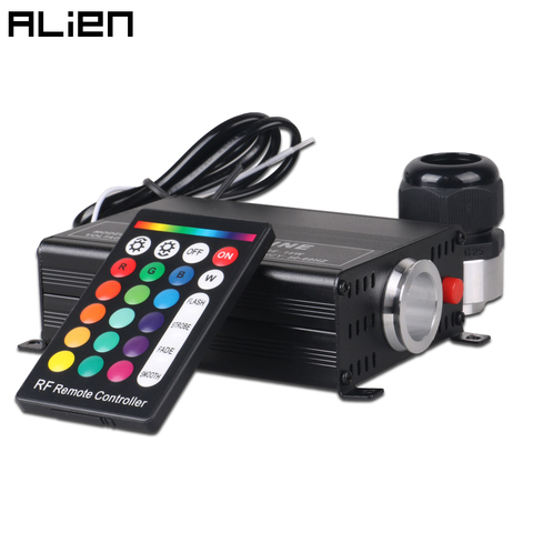 ALIEN RGB 16W LED Optic Fiber Light Engine Twinkle Lights Generator Optic Fiber Driver With 24 Key RF Remote Controller Lighting ► Photo 1/6