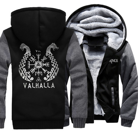 Viking Legend Hoodies Men 2022 Winter Thick Mens Jacket Streetwear Vintage Outwear Warm Harajuku Clothing Male Tracksuit Hipster ► Photo 1/6