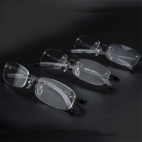 New Frameless Finished Myopia Glasses Men Women Ultralight Rimless Frame Short-sighted Nearsighted Eyeglasses -100 ~ -400 ► Photo 1/6