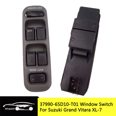 3799065D10T01 Power Window Switch Left Front for Suzuki Grand Vitara XL-7 BALENO Casement 1999-2002 AM-33968442 37990-65D10-T01 ► Photo 1/6