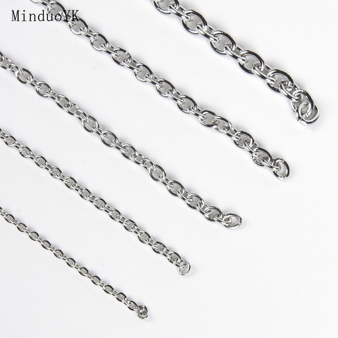 2-5Meter Stainless Steel Necklace Bracelet Oval Link Chains Jewelry Making Supplies Diy Findings Jewelry Accessories ► Photo 1/6