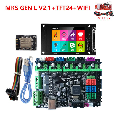 MKS GEN-L 2.1 motherboard MKS TFT24 touch screen TFT 2.4 lcd display MKS WIFI 3D printer shield control panel diy starter kit ► Photo 1/6