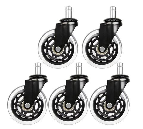 1pc/5PCS Office Chair Caster Wheels 3 Inch Swivel Rubber Caster Wheels Replacement Soft Safe Rollers Furniture Hardware ► Photo 1/6