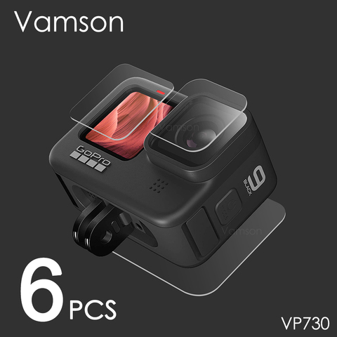 Vamson for Gopro Hero 9 Black Tempered Glass Screen Protector Lens Protective Film for Go pro 9 Camera Accessories VP730 ► Photo 1/6