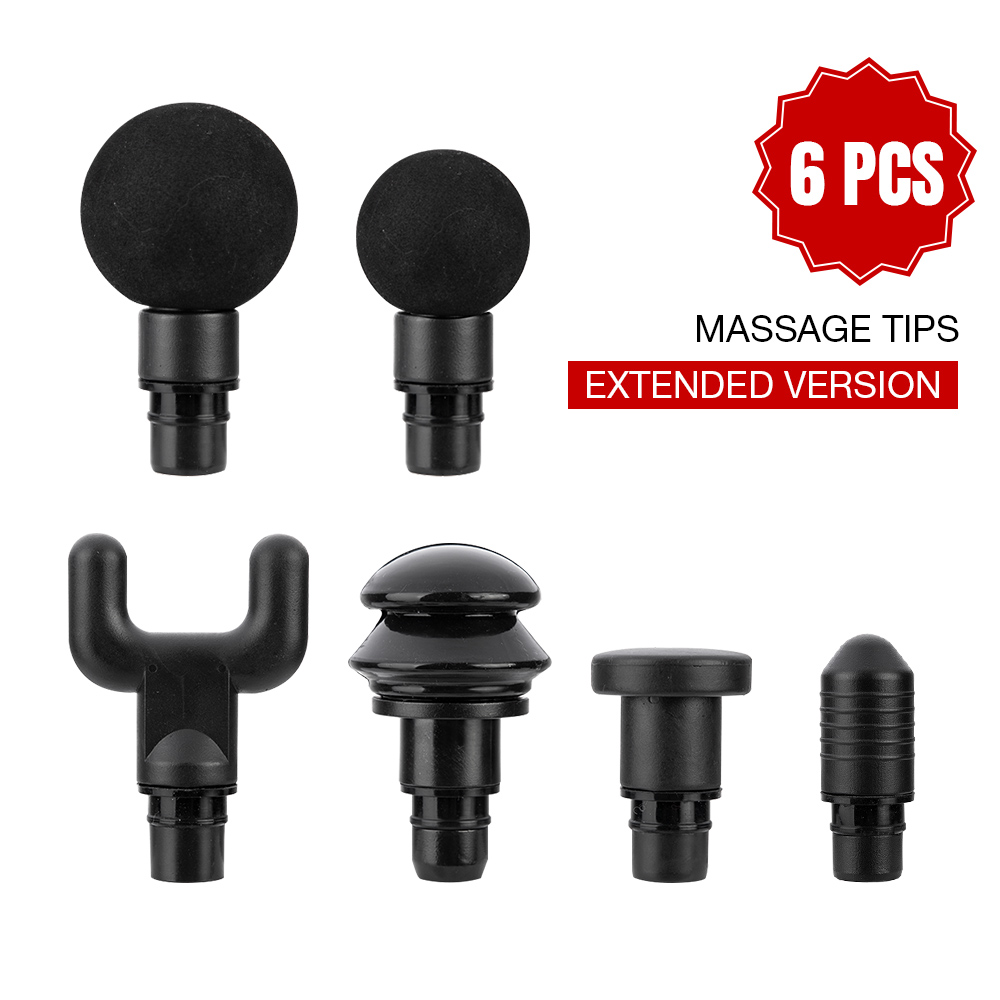 6pcs Percussion Massage Tip Bit For Jigsaw Massager Adapter Attachment