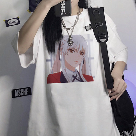 Women Short Sleeve Gothic T-Shirt Summer Anime Graphic Tees Causal