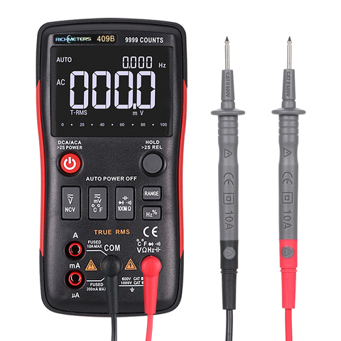 Digital Multimeter RM409B/101/102 Multimetro 9999/8000 Counts with Analog Bar Graph AC/DC Voltage Ammeter Current Ohm Auto ► Photo 1/6