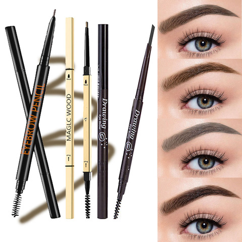 MB Eyelash brush Eyebrow Pen Waterproof Fork Tip Eyebrow Tattoo Pencil Lasting Professional Fine Sketch Liquid Eye Brow Pencil ► Photo 1/6