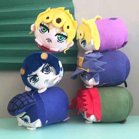 Anime Jojos Bizarre Adventure Giorno Plush Toys Kawaii Keychain Cartoon Kujo Jotaro Bruno Bucciarati Figure Doll Women Kids Gift ► Photo 1/6