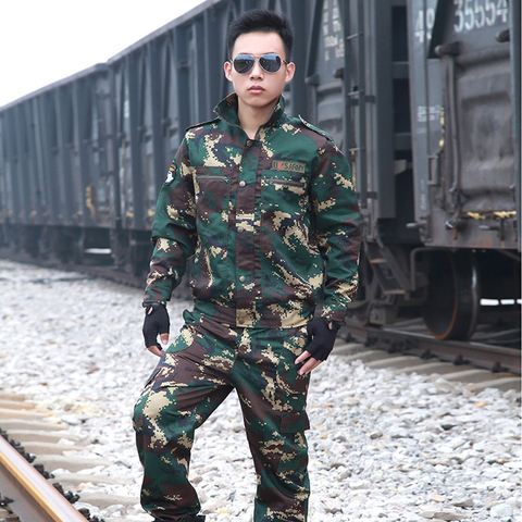 Camouflage Military Mens Tactical training uniform Suit Combat Clothes Coat Pant
