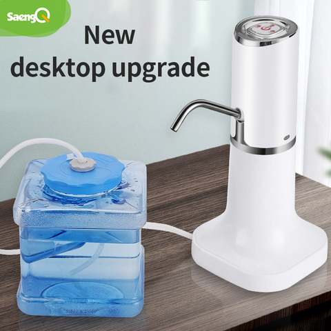 saengQ Water Pump Dispenser Water Bottle Pump Mini Barreled Water Electric Pump USB Charge Automatic Portable Bottle Switch ► Photo 1/6