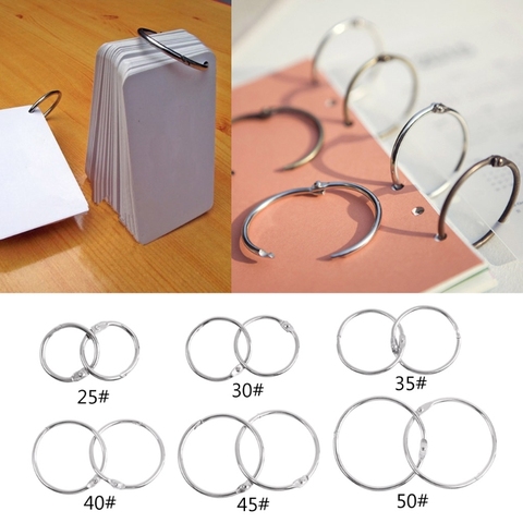 10Pcs/set Metal Binder Ring Metal Loose Leaf Book Binder Hoop Ring Multifunctional Keychain Circle DIY Album Scrapbook Craft ► Photo 1/6