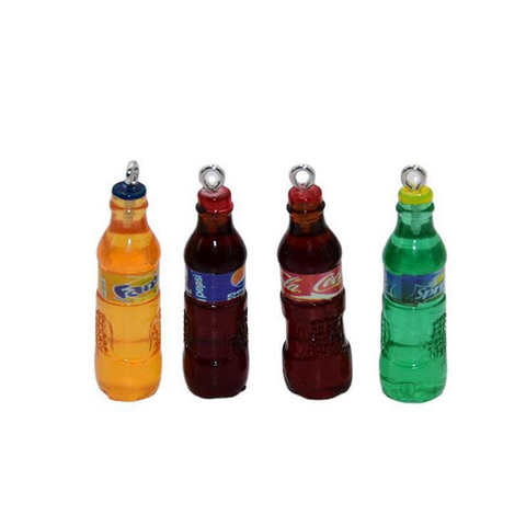 Yamily 6pcs/ 34*10mm Simulated Resin Cola Bottle Charm 3D Drink Bottle Charm Pendant DIY Decoration Jewelry Handmade Making ► Photo 1/6
