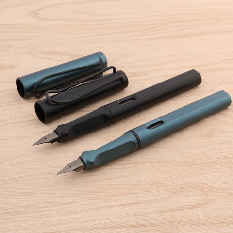 luxury High quality Frosted GREEN Fountain Pen fashion Matte Black Business Office school supplies Titanium black nib ink pens ► Photo 1/6