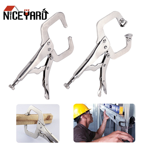 NICEYARD C Clamp Fix Plier Alloy Steel Wood Work Weld Clip Woodwork Pincer Tong Tenon Locator Hand Tool Pad ► Photo 1/6