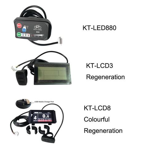 KT LCD3 LCD8 LED 880 Display 24V 36V 48V 60V 72V intelligent Waterproof LCD panel For Electric Bike KT Controller parts ebike ► Photo 1/5