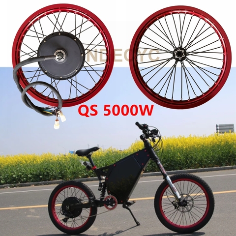 205H QS V3 48v-120v 5000w electric bike hub motor wheel macthing with front wheel with hub 20mm e bike kit ► Photo 1/1