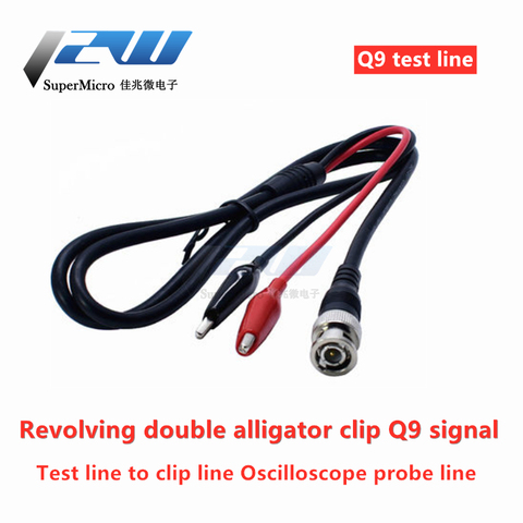 1m BNC Male to Dual Alligator Clip Oscilloscope Test Probe Leads Alligator Clips Roach Clip Cable ► Photo 1/2