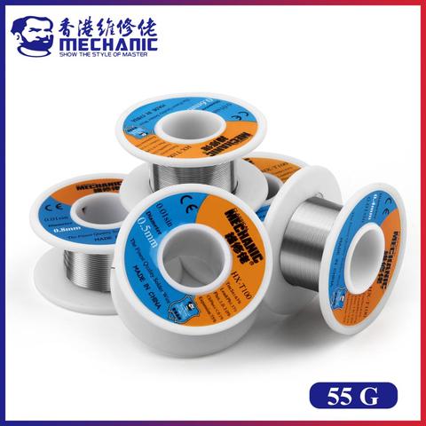 MECHANIC HX-100 55g 63%/37% Sn/Pb Rosin Core 183℃ Melting Point 0.2mm To 1.2mm Solder Wire Welding Flux 1.0-3.0% Iron Cable Reel ► Photo 1/6