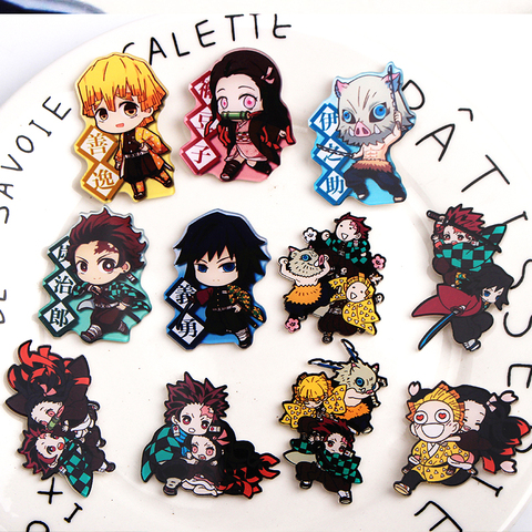 Anime Brooch Pins Demon Slayer, Demon Slayer Acrylic Badge