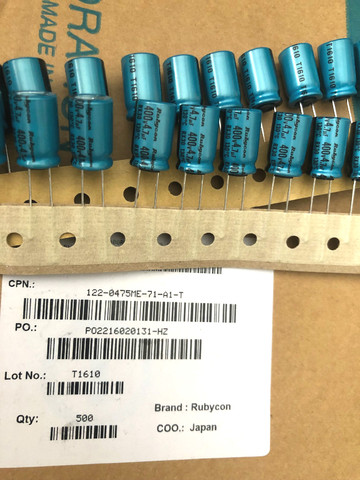 10PCS NEW JAPAN RUBYCON RX30 400V4.7UF 10X16MM Aluminum electrolytic capacitor rx30 4.7uF/400V 130 degrees 4.7UF 400V ► Photo 1/2