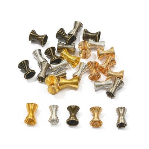 30 pcs/lot Metal Spring Funnel Shape Spacer Beads Caps Beading DIY Findings End Caps Bead Stoppers Jewelry Makings Accessories ► Photo 1/6