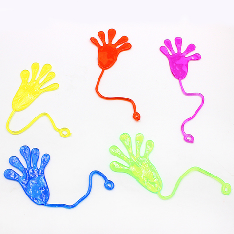 20 Pcs Kids Sticky Hands Toy Palm Elastic Sticky Squishy Slap Palm Toy