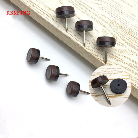 KK&FING 20 PCS Chair Table Furniture Leg Bottom Feet Plastic Pads Glides Skid Nail Wood Floor Furniture Protector Noise Killer ► Photo 1/6