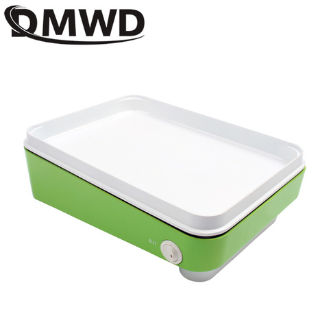 DMWD Mini Electric Teppanyaki Pan Grill Smokeless BBQ Non-stick Steak Frying Ceramic Baking Tray Griddle Barbecue Raclette EU US ► Photo 1/6