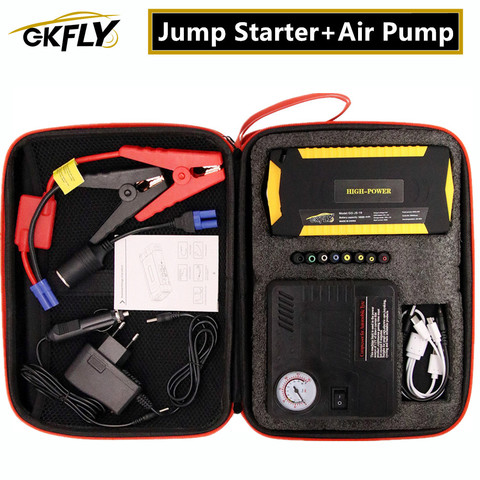 GKFLY Super Power Starting Device 12V 600A Car Jump Starter Power Bank Car Charger Air Pump Booster For Petrol Diesel Auto ► Photo 1/6