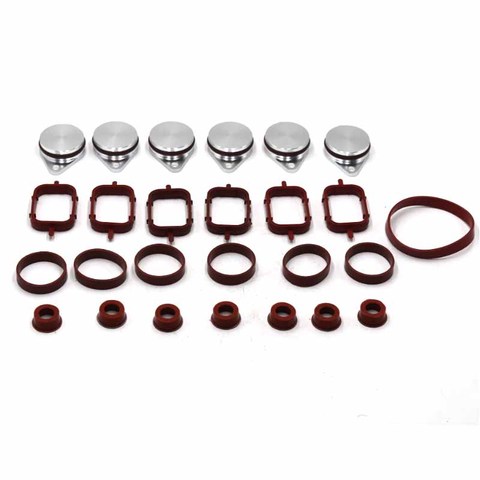 Swirl Flap Blanks Plate & Intake Inlet Manifold Gasket Seal For BMW M57 E39 E60 E46 E38 E53 E83 E65 E61 E65 E70 E71 E92 X3 X5 X6 ► Photo 1/5