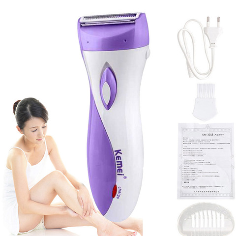 Kemei Cordless Epilator Hair Remover Lady Shaver Leg Underarm Hair Trimmer Rechargeable Waterproof Bikini Armpit Razor for Women ► Photo 1/6