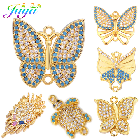 Juya Handicraft Accessories Supplies DIY Gold/Rose Gold Butterfly Charm Connectors For Fashion Earring Bracelets Making ► Photo 1/6