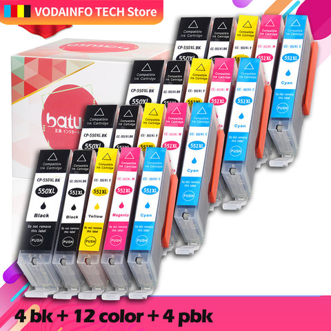 Compatible for Canon CLI 551 PGI 550 Ink Cartridges for Pixma iP7250 iX6850 MG5550 MG5650 MG6450 MG6650 MX725 MX925 ► Photo 1/5