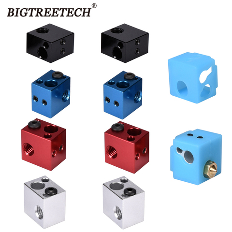 V5 Heat Block Silicone Sock Aluminium Silver Blue Black Red 3D Printer Parts For V5 J-Head 3D Printer Extruder Hotend ► Photo 1/6