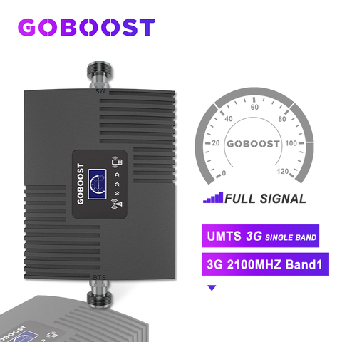 GOBOOST Cellular Signal Repeater 3G UMTS 2100MHZ Network Cellphones Signal Booster WCDMA HSPA 3G Amplifier LCD Display Internet ► Photo 1/6