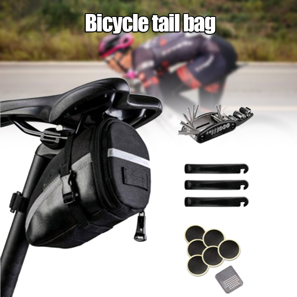 Bike Repair Tool Kits Saddle Bag Bicycle Repair Set with Cycling Under Seat Pack 