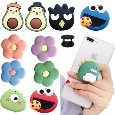 New Universal Phone Socket Stand Bracket Expanding Stand stretch grip phone Holder Finger Cute Cartoon Stand for iphone xiaomi ► Photo 1/6