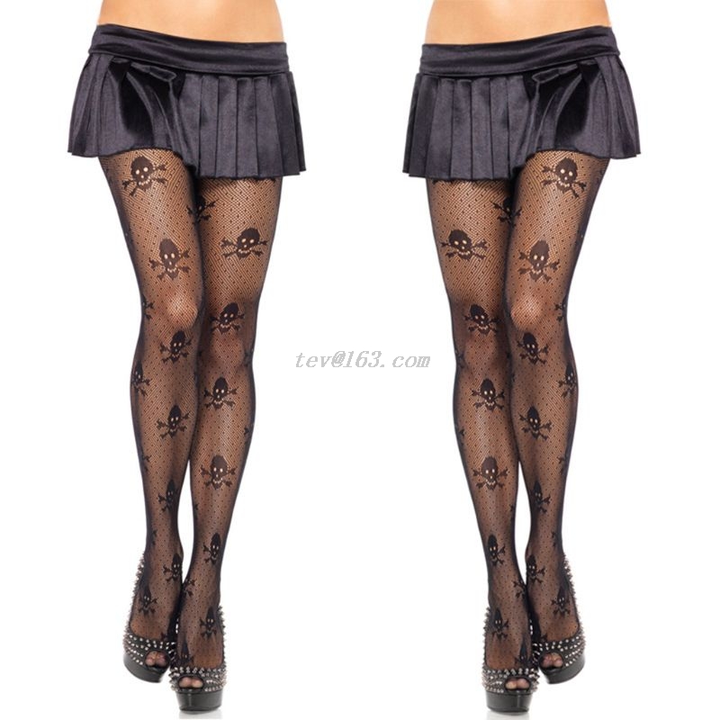 Women Sexy Hollow Sheer Fishnet Pantyhose Halloween Costume Skeleton Skull  Jacquard Tights Gothic Punk Black Stockings Lingerie - Price history &  Review, AliExpress Seller - Shinning Clothes Store Store
