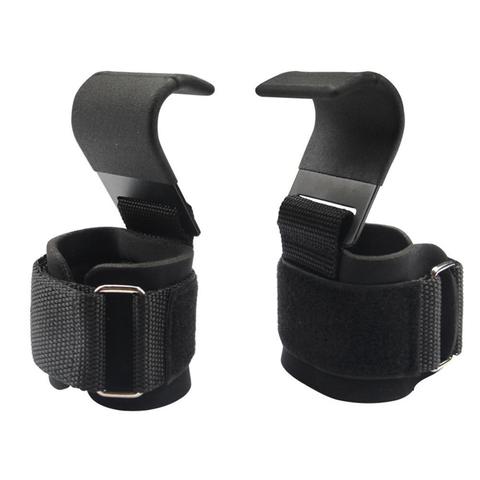 Weight Lifting Grip Hooks Lifting-Hook Hand-Bar Fitness Wrist Straps Heavy Duty Pull-ups Power Lifting Grips Padded Workout Hook ► Photo 1/5