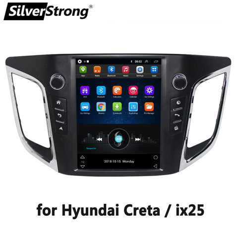 SilverStrong, 10.4inch,2GB+32GB, IPS Creta Android Car NAVI GPS, For Hyundai Creta IX25, Tesla screen, Multimedia,carplay ► Photo 1/6