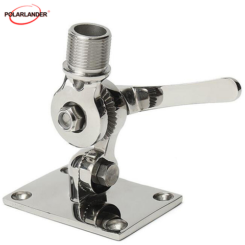 Dual Axis Adjustable Mount Yacht Antenna Base Mount Rustproof  Aerial Marine Hardware Aerial Stainless Marine 316 Steel Antenna ► Photo 1/6