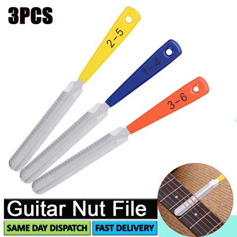 3Pcs/Set Double Sided Guitar Nut Slotting Saddle Files Luthier Tool Guitar Nut File Guitarra Repair Tools ► Photo 1/6